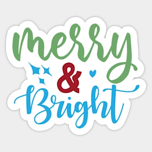 merry & bright Sticker